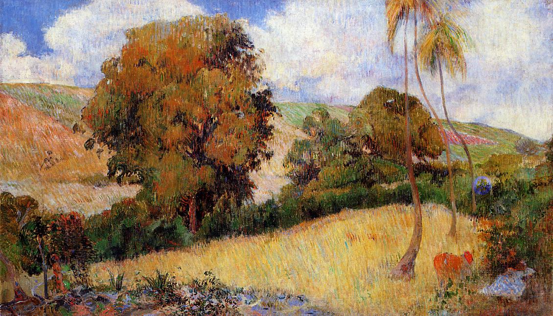 Meadow in Martinique - Paul Gauguin Painting